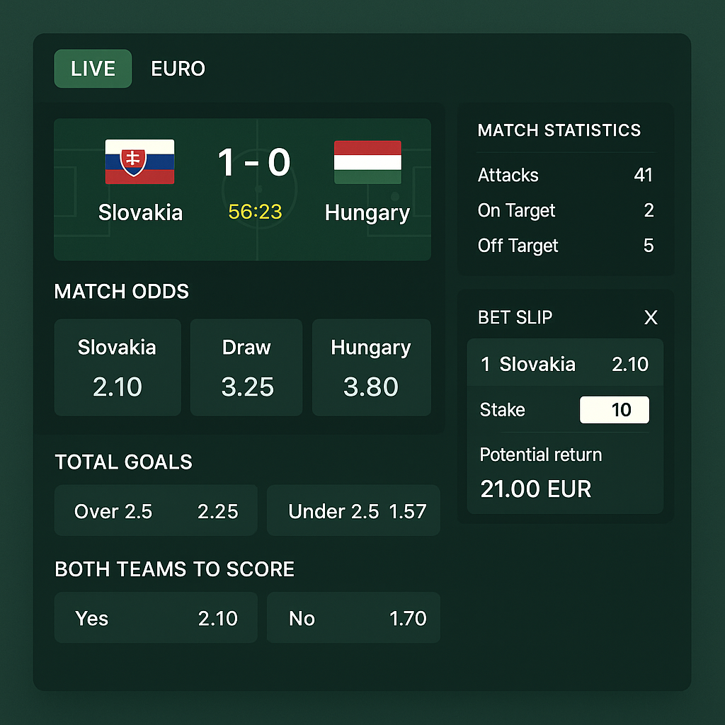 Eurogold - Live Sports Betting - Real-time Betting Slovakia